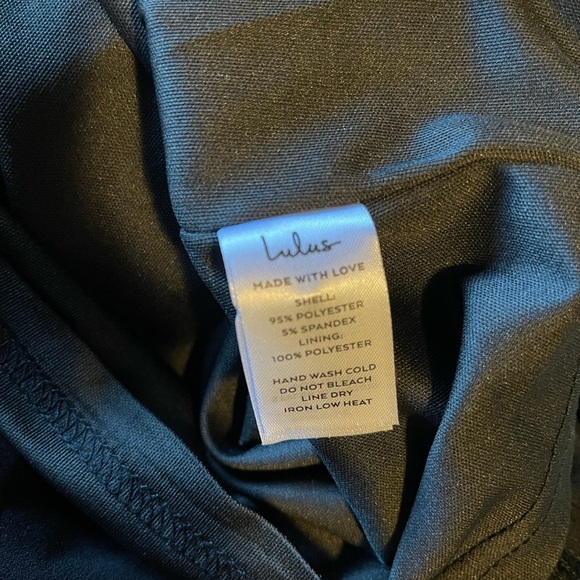 Lulu’s Head to Happy Hour Black Satin Tie-Strap Bodycon Mini Dress - Picture 11 of 11